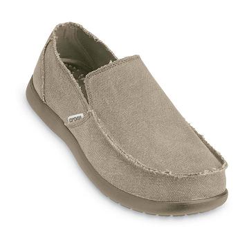 Crocs Santa Cruz Slip-On Men's Loafers Taupe | Australia 1202YXFU